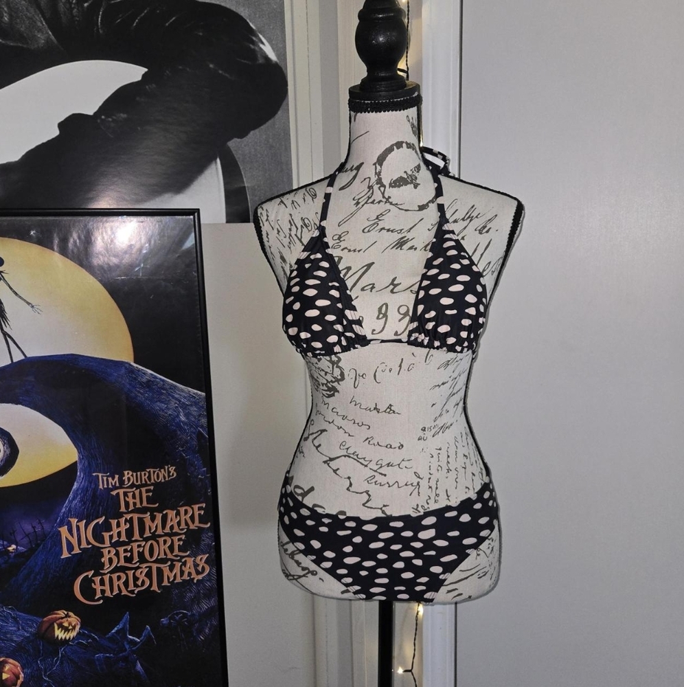 Black and White Polka Dot Bikini